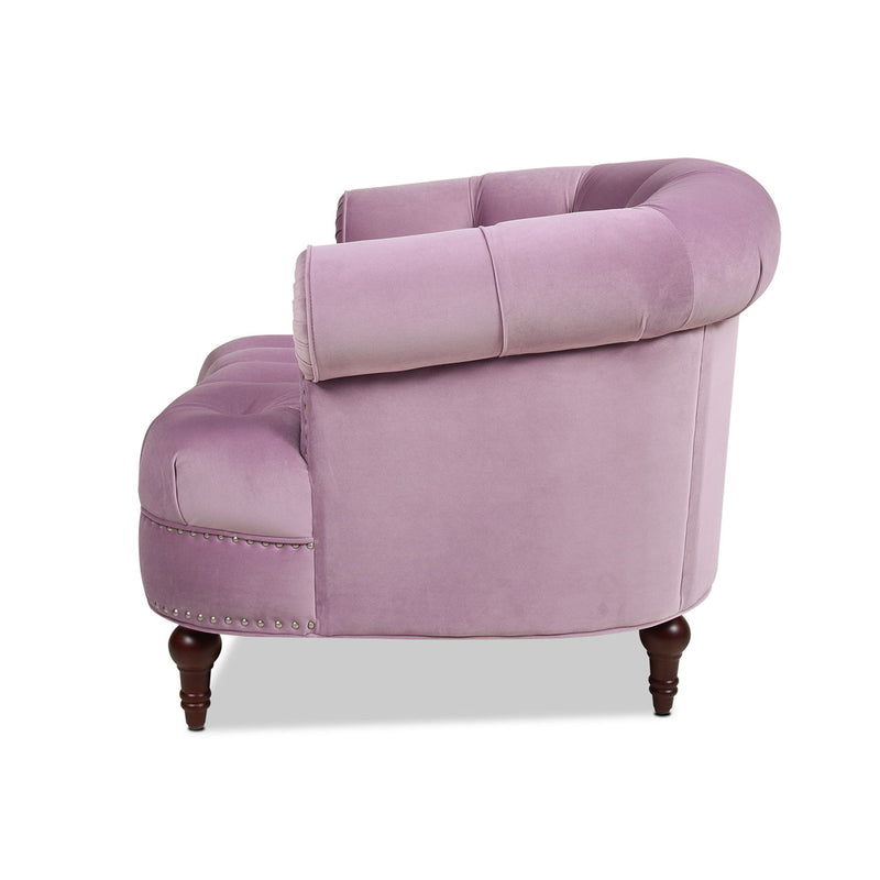 La Rosa - Victorian Tufted Upholstered Accent Chair - Lavender