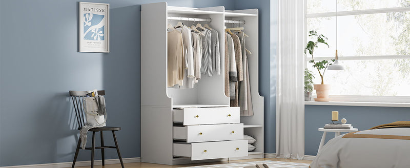 Open Wardrobe Storage For Bedroom