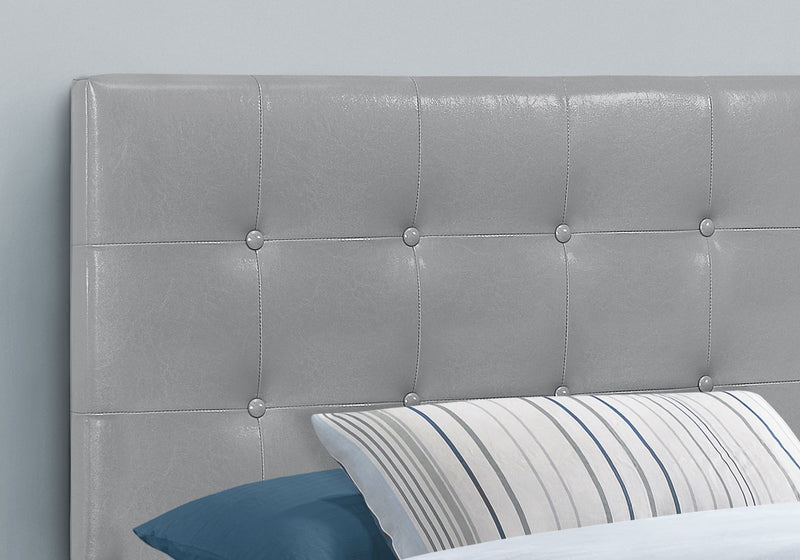 Twin Size, Bed Headboard Only, Upholstered, Transitional - Gray