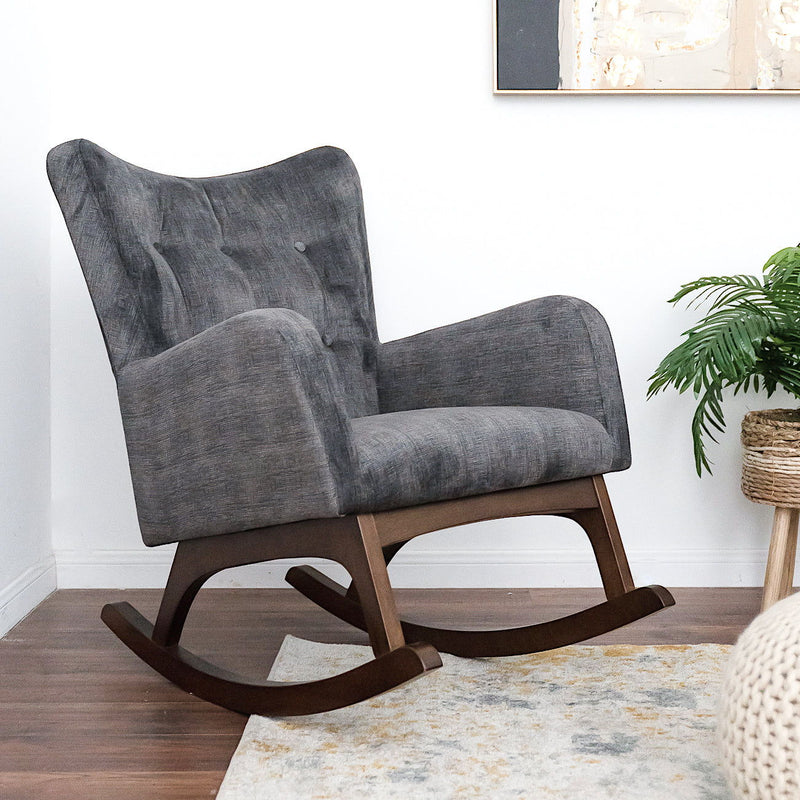 Alistair - Rocking Chair - Brown / Dark Gray