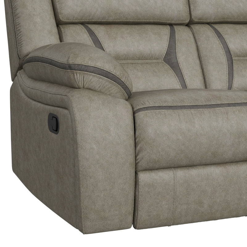 Engage - Motion Sofa With DDT, Drawer And PWS - Corral Gray