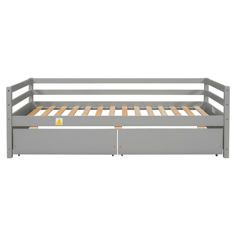 Daybed with two Storage Drawers ,Grey(New SKU:W504P148560)