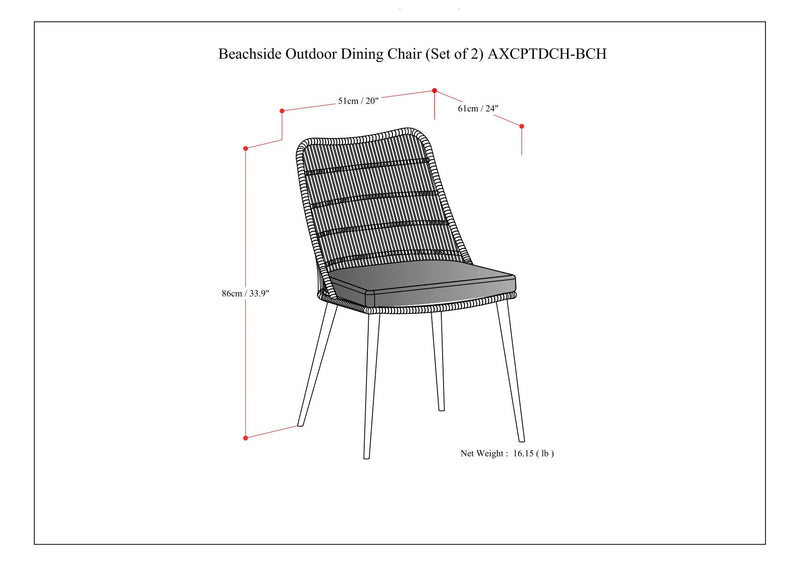 Beachside - Outdoor Dining Chair (Set of 2) - Gray