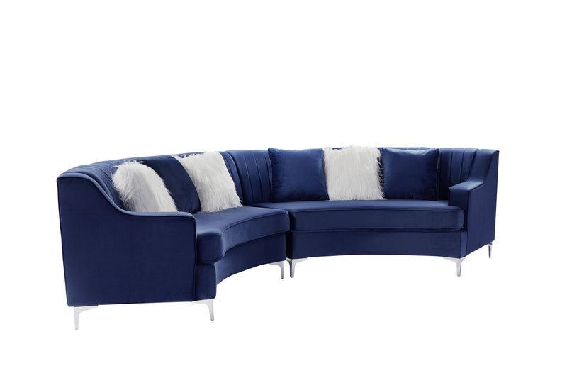 Velvet Curved Sofa