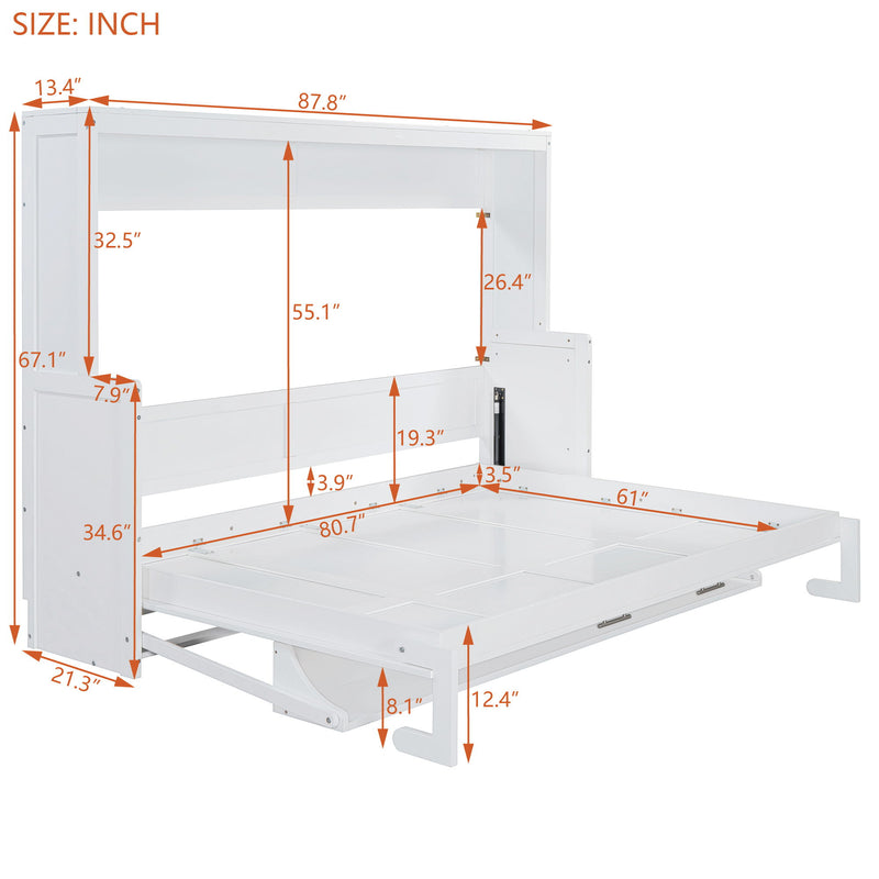 Murphy Bed With Hydraulic Lift & Desk Design