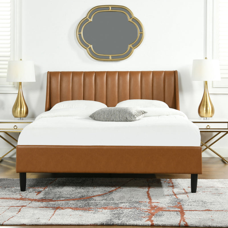 Aspen - Vertical Tufted Modern Headboard Platform Bed Set