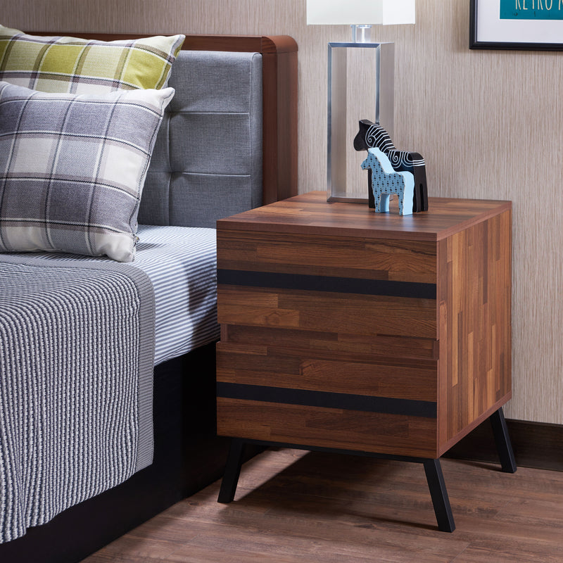 Karine - Accent Table - Black / Walnut