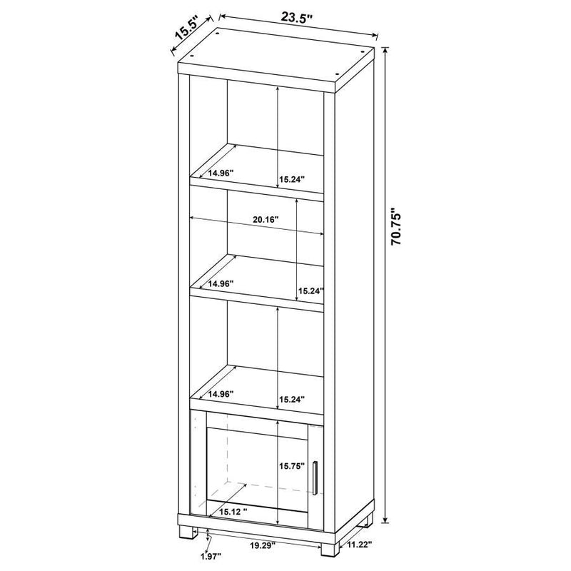 Sachin - 3-Shelf Engineered Wood Media Tower