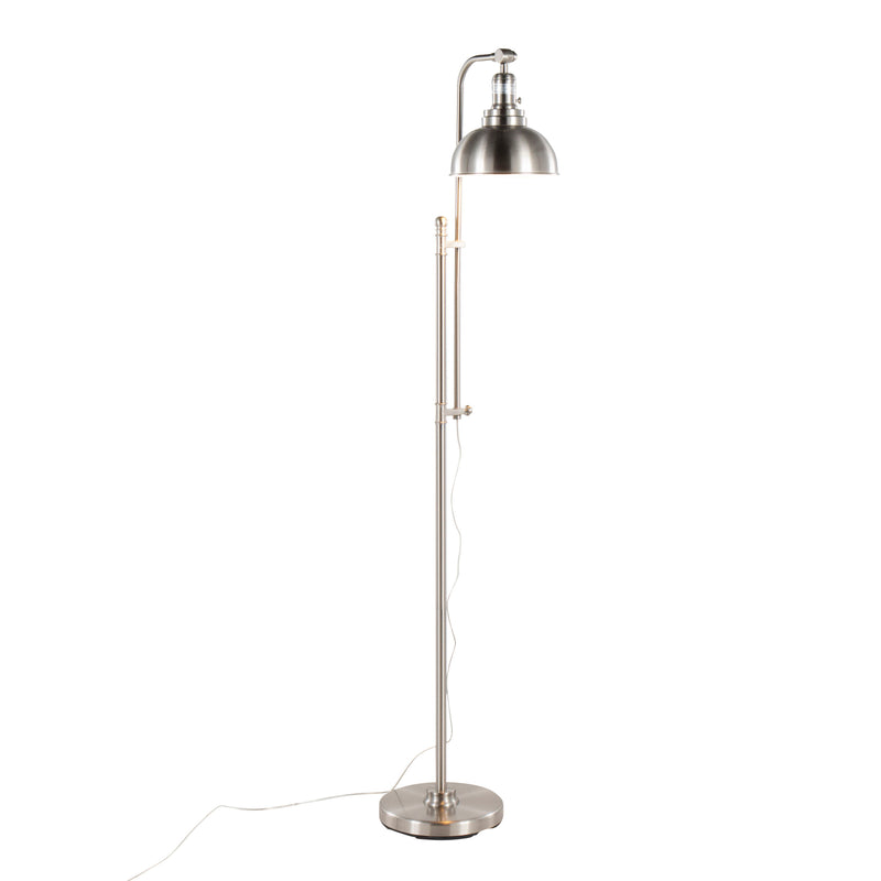 Emery - Industrial Floor Lamp - Nickel