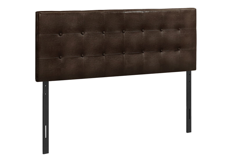 Queen Size, Bed Headboard Only, Upholstered, Transitional - Brown