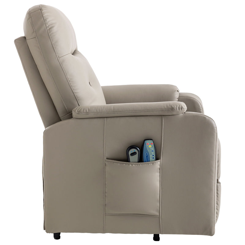 Massage Recliner Chair Electric Power Lift Chairs With Side Pocket, Adjustable Massage And Heating Function For Adults And Seniors