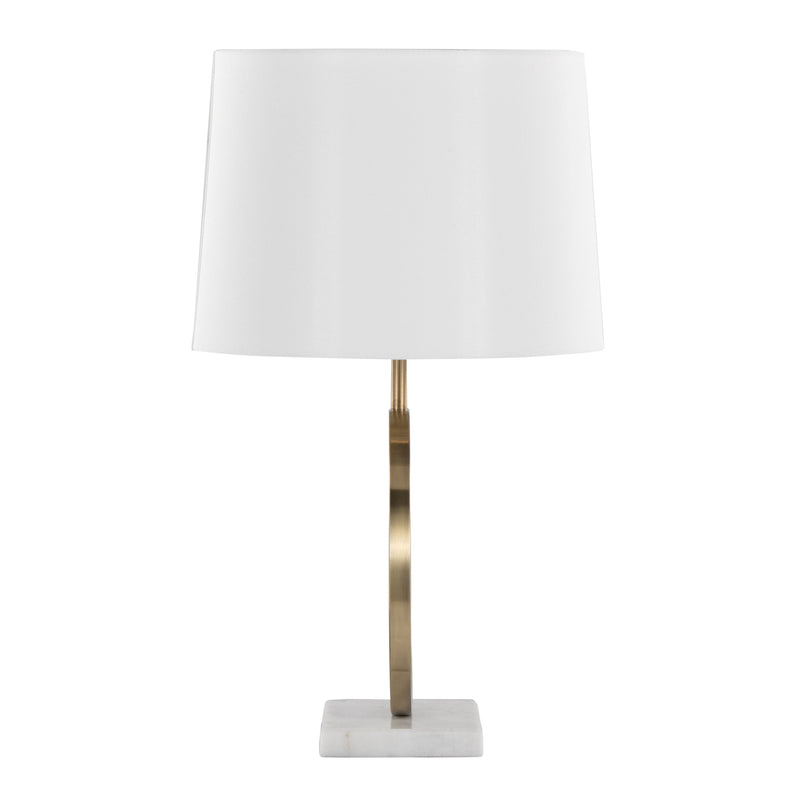 Moon - Contemporary Table Lamp - White / Gold