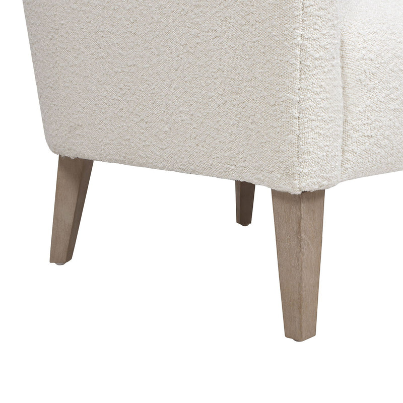 Nimbus - Curved Accent Chair - Ivory White