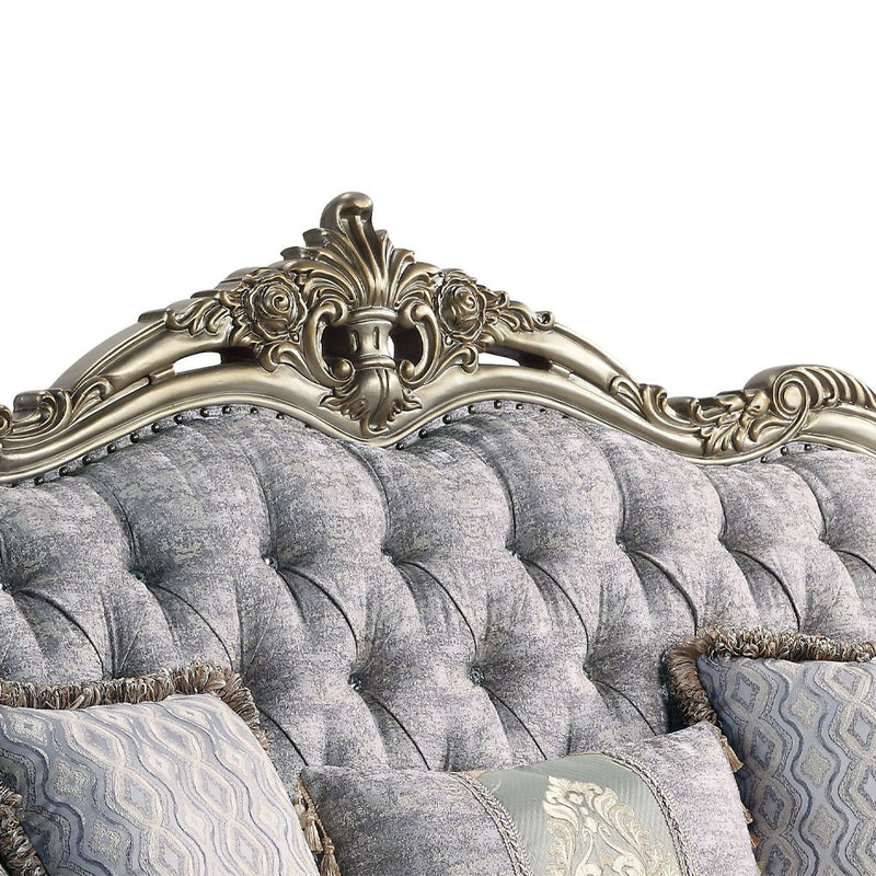 Miliani - Loveseat With 3 Pillows - Antique Bronze