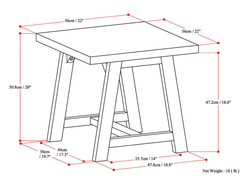 Sawhorse - Handcrafted End Table