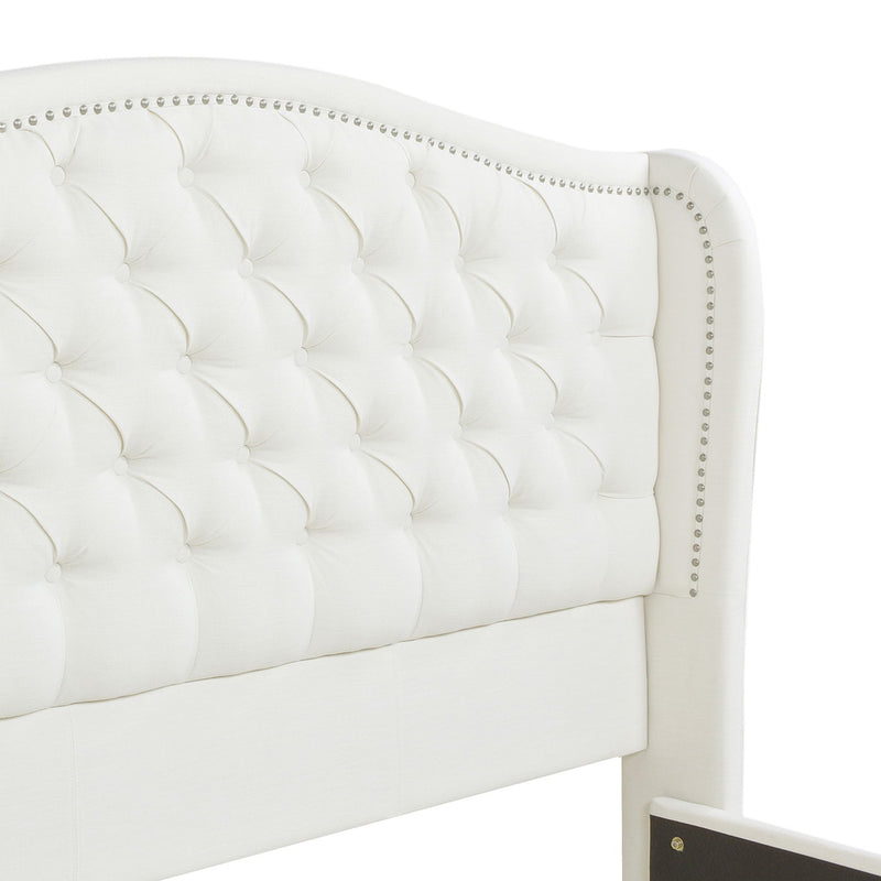 Marcella - Upholstered Shelter Headboard Bed Set