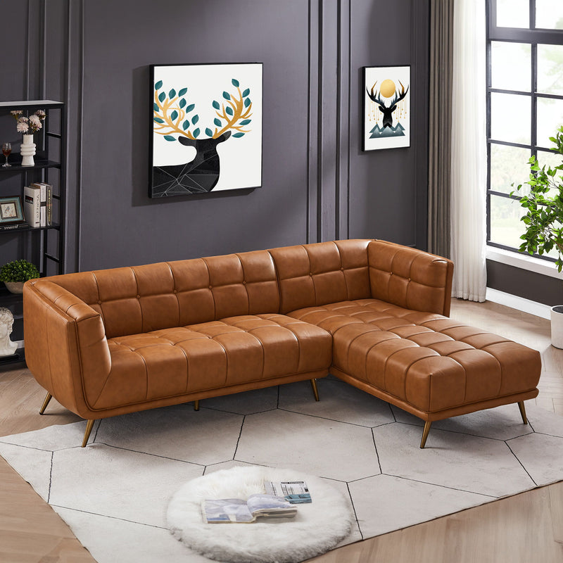 Addison - L Shape Sectional Sofa Tufted