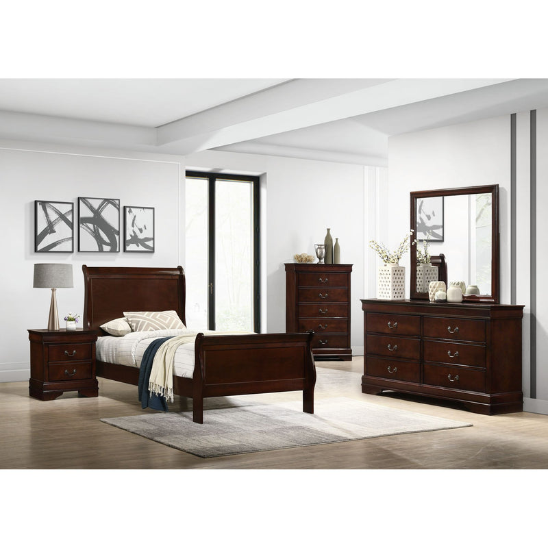 Louis Philippe - 6-Drawer Dresser - Cherry (Sturdy)