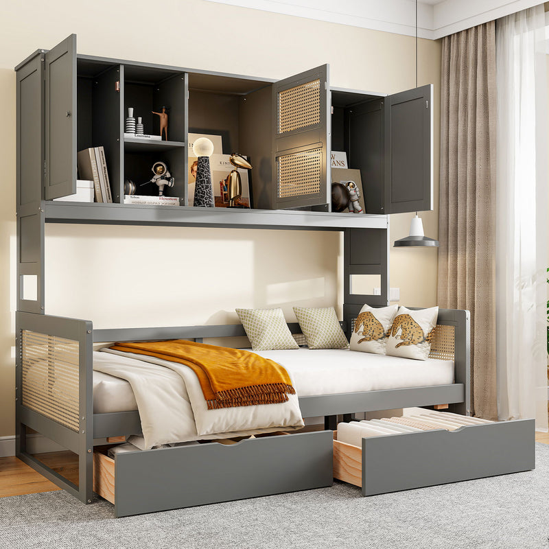 Daybed And All In One Cabinet And Shelf