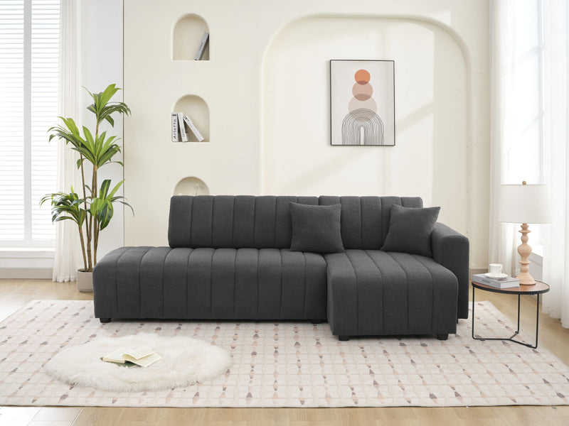 Jessica - Lamb Wool Sectional Sofa With Chaise