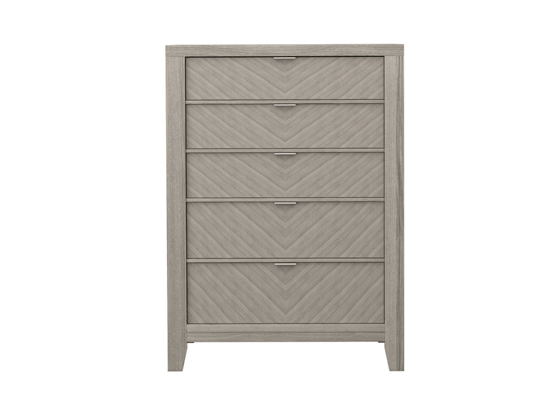 5 Drawer Chest - Light Gray