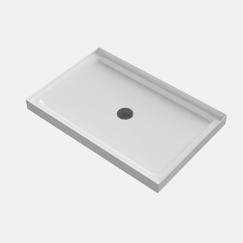 Shower Base Shower Pan 4 Wall Alcove - White