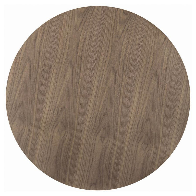 Cora - Round Wood Top Dining Table - Brown Walnut