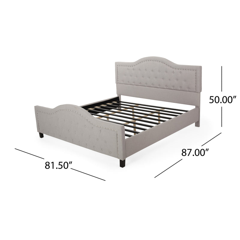 VIRGIL FULLY UPHOLSTERED KING SIZED BED