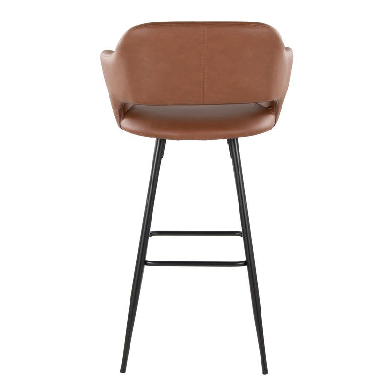 Margarite - Contemporary Fixed Height BarStool With Square Footrest (Set of 2)