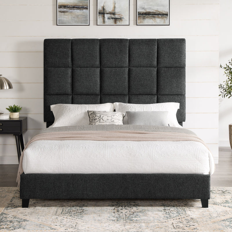 Squares Upholstered Platform Bed