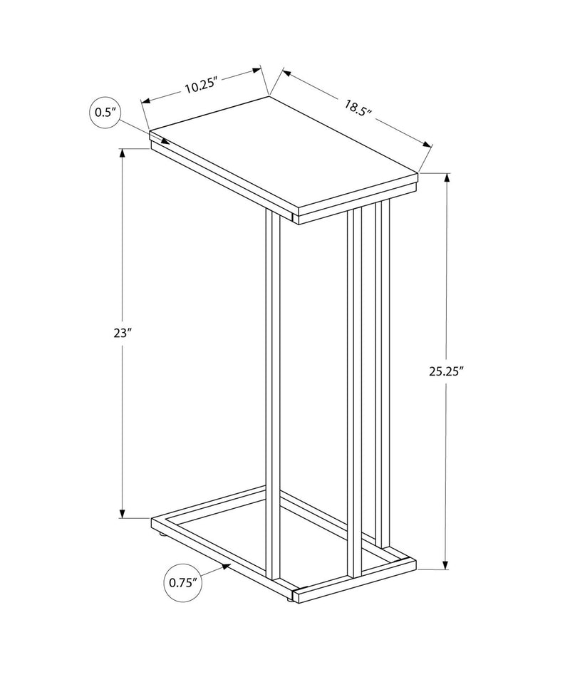 Accent Table Versatile Use, C - Shaped, Contemporary & Modern