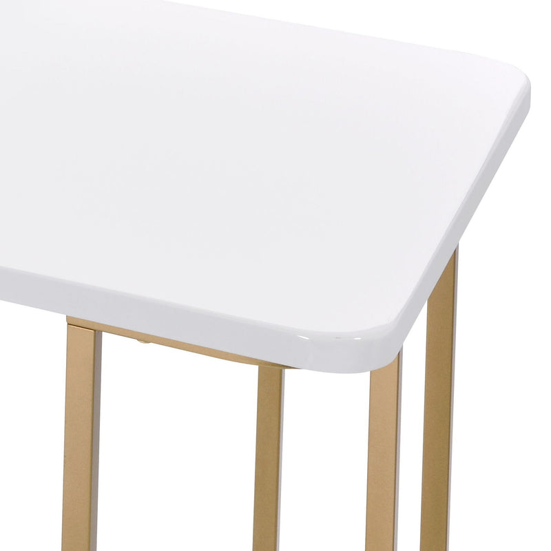 Estie - Writing Desk - White / Gold