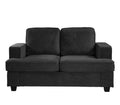 Modern Loveseat, Comfortable 2 Seater Couch With Deep Seating, Loose Back Cushions, Wide Arms