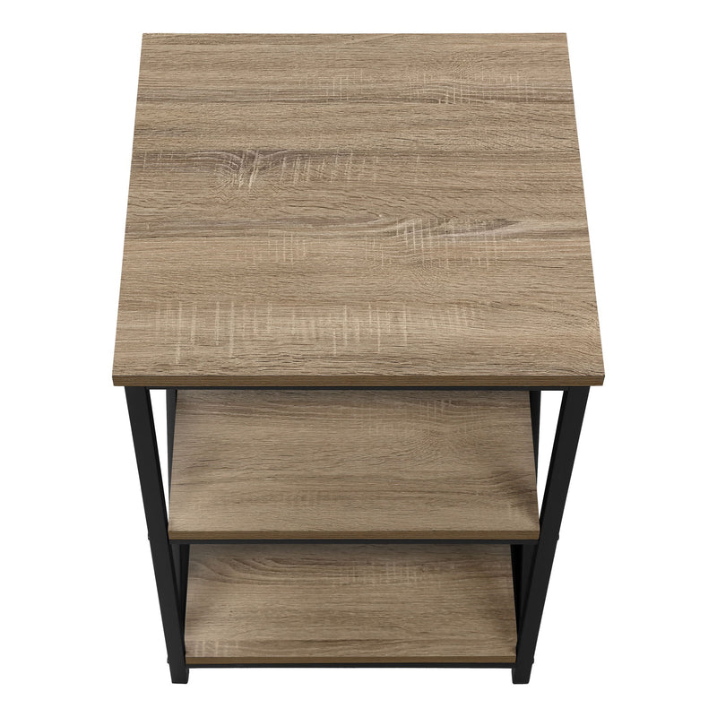 3 Tier Accent Table, Side Marble Look Contemporary & Modern