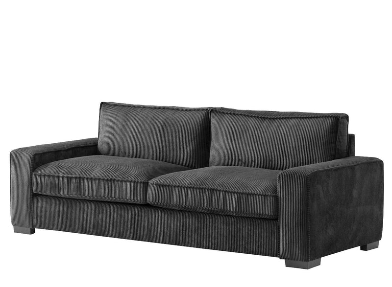 Luxe - Corduroy Sofa With Sleek Design, Spacious And Comfortable 3 Seater Couch