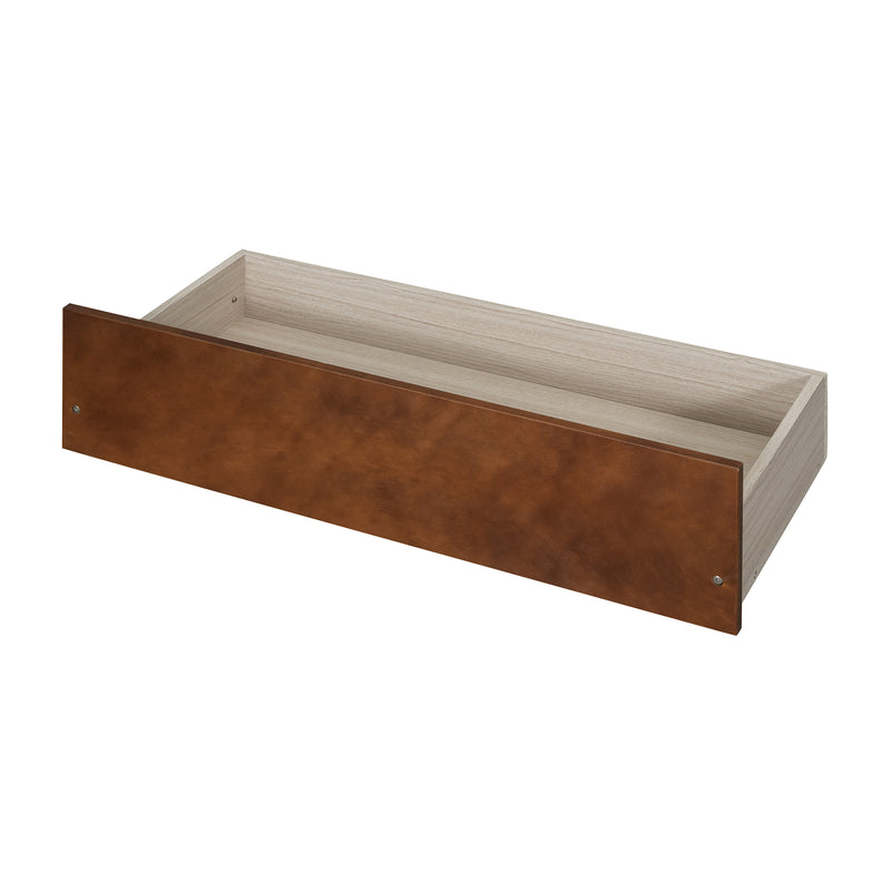 Twin Size Daybed Wood Bed with Two Drawers, Walnut