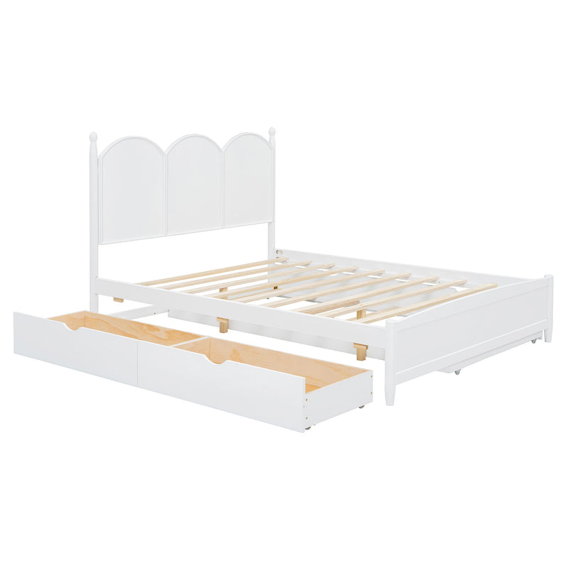 Platform Bed With With 2 Big Drawers And Trundle