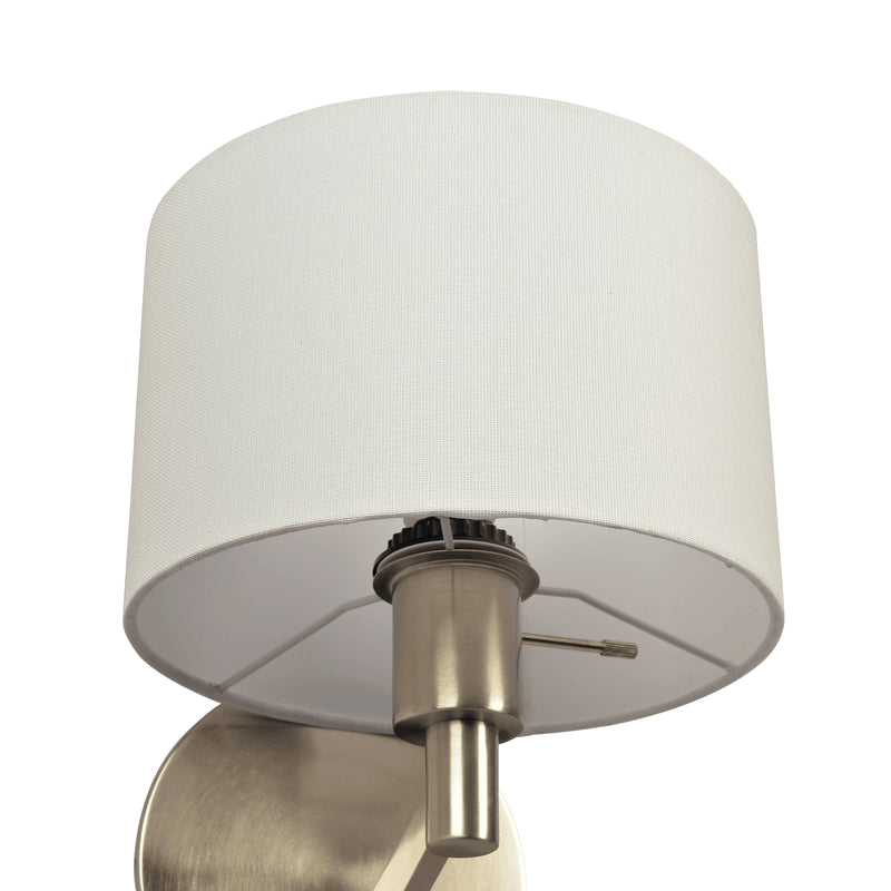 Nebula - Base Wall Lamp With Rotary Switch Shade - Brushed Nickel / Silver / White