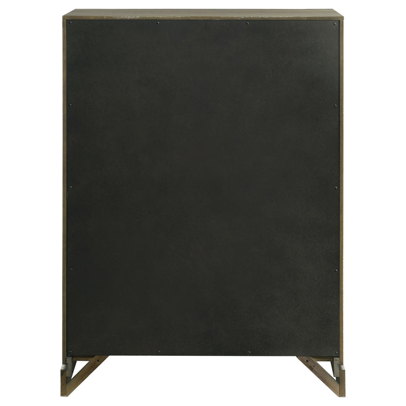 Gran Park - 5-Drawer Bedroom Chest Of Drawers - Dark Cocoa