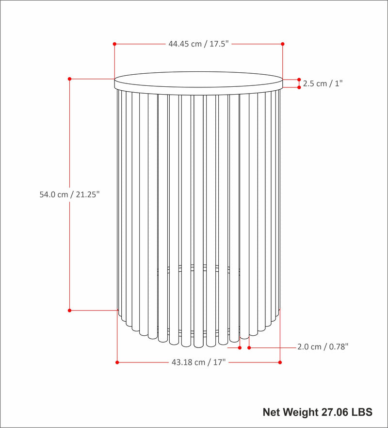 Demy - Accent Table - Natural / Black