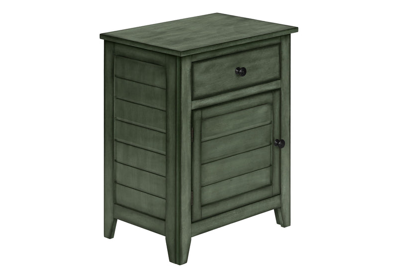 Accent Nightstand, Storage Drawer, Transitional