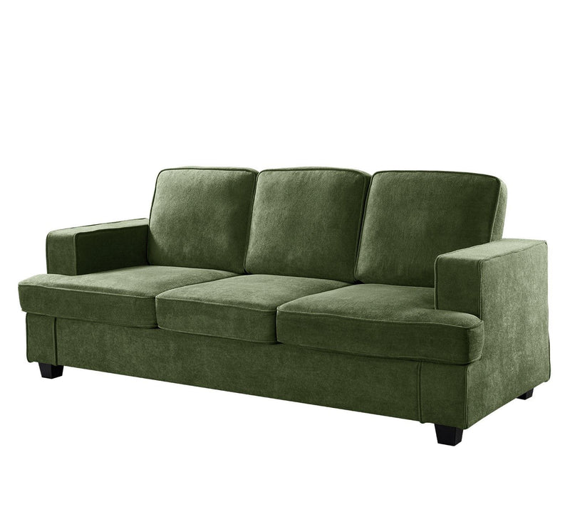 Modern Sofa, Comfortable 3 Seater Couch With Deep Seating, Loose Back Cushions, Wide Arms