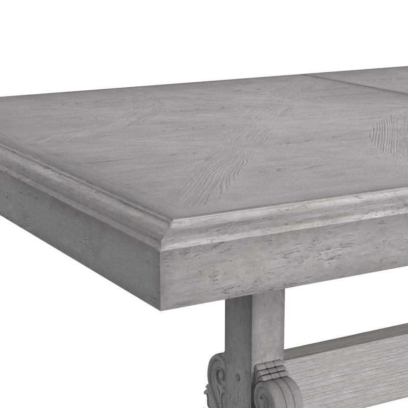 Glenmore - Dining Table With 2x18" Leaves - Aged Gray