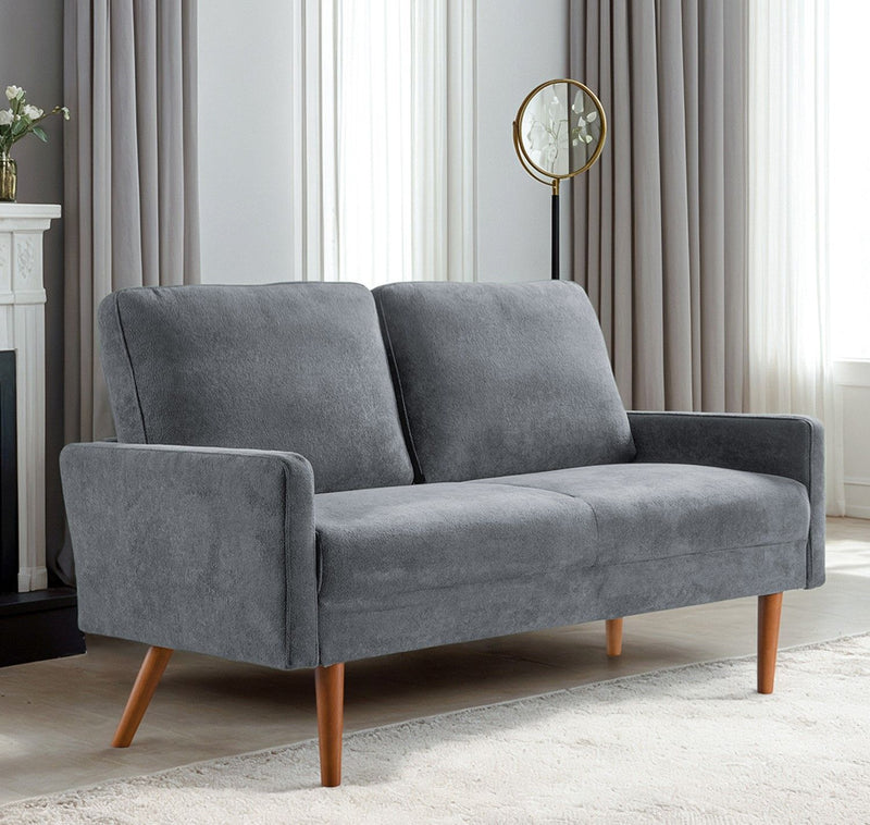 Loveseat Sofa, European Style With Sleek Design, Modern & Vintage Flair, Upholstered 2 Seater Couch