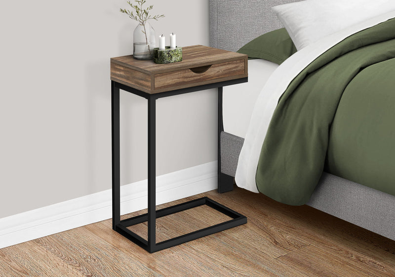 Accent Table, C - Shaped Contemporary Elegant Desig