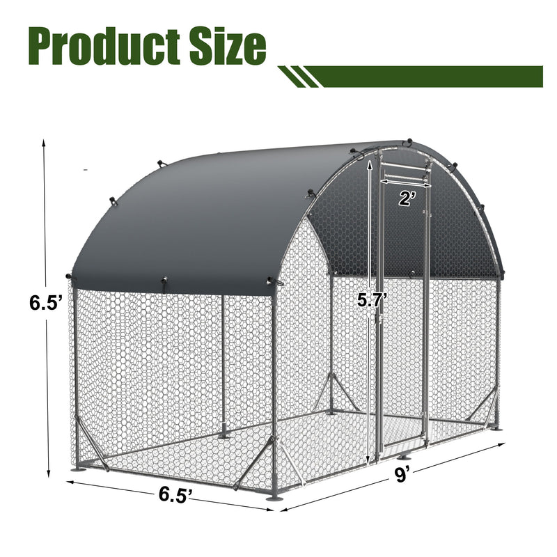 Large Chicken Coop Upgrade Three Support Steel Wire Impregnated Plastic Net Cage, Oxford Cloth Plated Waterproof UV Protection, Duck Rabbit Sheep Bird Outdoor House