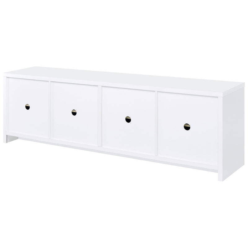 Laughlin - 4 Door Engineered Wood TV Stand - White