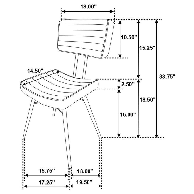 Misty - Leather Upholstered Dining Side Chair (Set of 2) - Camel - Atlantic Fine Furniture Inc