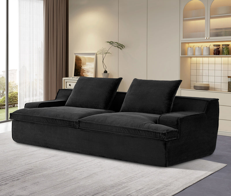 Nimbus - Oversized Full Foam 4 Seater Couch For Living Room Upholstered In Soft Corduroy, Wide Armrests