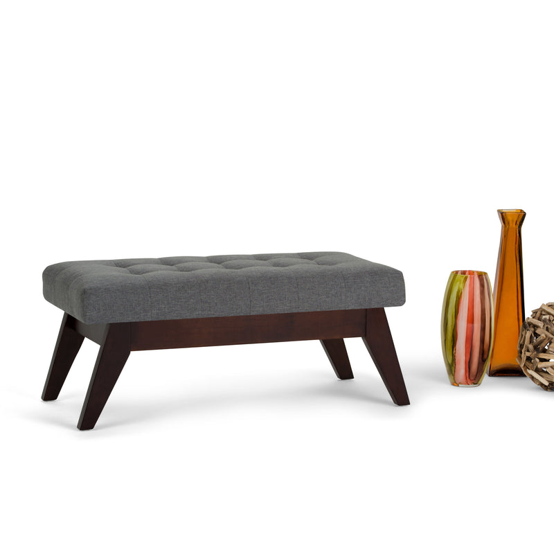 Draper - Upholstered Mid Century Tufted Ottoman Bench